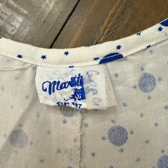 Vintage Marita's RTW Ready to Wear Embroidered Cotton House Dress / Kaftan - Picture 6 of 7